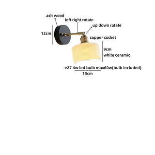 Celako™ Emberi Wall Light | Ceramic Bedside Lighting