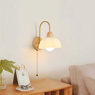 Celako™ Lunera Wall Light | Wood Bedroom Lighting