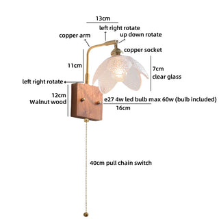 Celako™ Fiorina Wall Light | Glass Bedroom Lighting