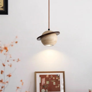 Celako™ Flavus Pendant Light | Yellow Travertine Bedroom Lighting