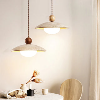 Celako™ Tivolia Pendant Light | Yellow Travertine Dining Room Lighting