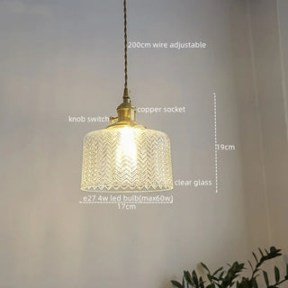Celako™ Virena Pendant Light | Green Glass Bedroom Lighting