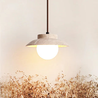 Celako™ Pietrala Pendant Light | Yellow Travertine Bedroom Lighting