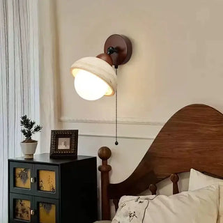 Celako™ Kivora Wall Light | Yellow Travertine Bedroom Lighting