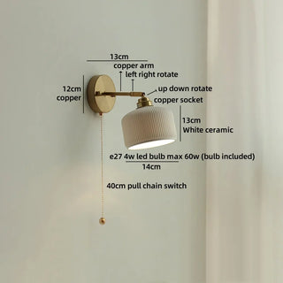 Celako™ Ceralo Wall Light | Ceramic Bedroom Lighting