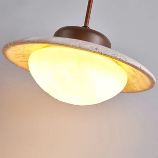 Lámpara colgante Celako™ Soltravine | Iluminación de dormitorio en travertino amarillo