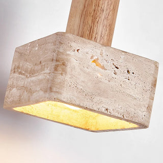 Celako™ Lutesco Pendant Light | Yellow Travertine Kitchen Island Lighting