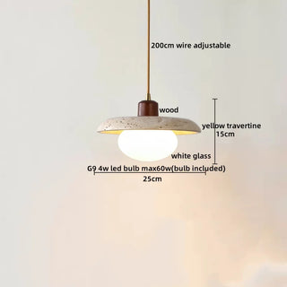 Celako™ Taverti Pendant Light | Yellow Travertine Kitchen Island Lighting
