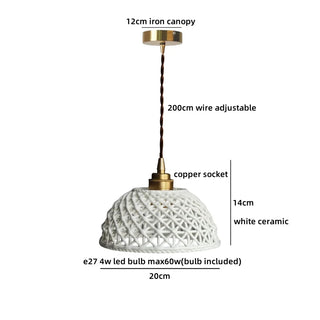 Celako™ Hakuro Pendant Light | Ceramic Dining Room Lighting