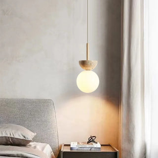 Celako™ Oroterra Pendant Light | Yellow Travertine Japanese/Wabi Sabi