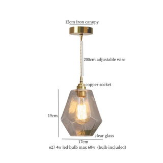 Celako™ Plissia Pendant Light | Glass Stone Kitchen Island Lighting