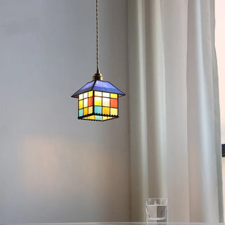 Celako™ Eglomise Pendant Light | Tiffany Vintage Glass Bedroom Lighting