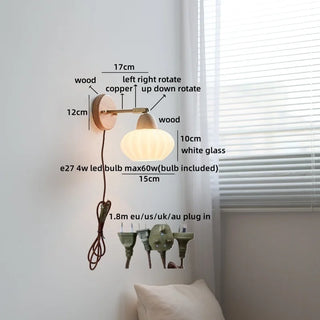 Celako™ Arista Wall Light | Glass Bedside Lighting