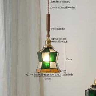 Celako™ Lunaria Pendant Light | Tiffany Vintage Glass Dining Room Lighting