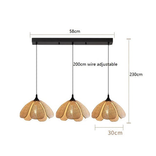 Celako™ Musae Pendant Light | Rattan Dining Room Lighting