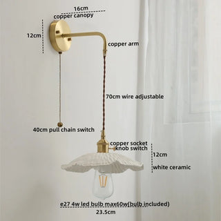 Celako™ Kaolux Wall Light | Ceramic Copper Bedroom Lighting