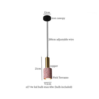 Celako™ Granilia Pendant Light | Terrazzo Stone Bedroom Lighting