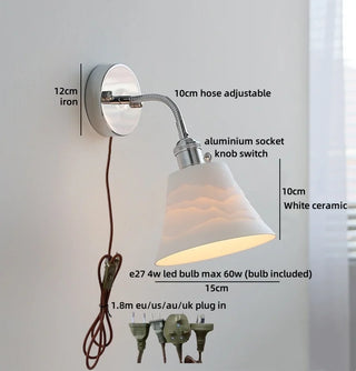 Celako™ Lucerne Wall Light | Stained Glass Bedside Lighting