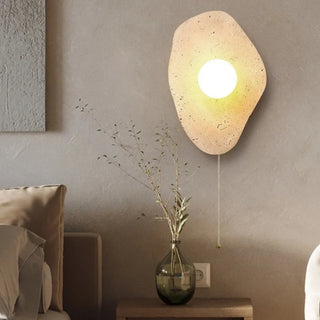 Applique murale Celako™ Lunaverti | Éclairage de chambre en travertin jaune