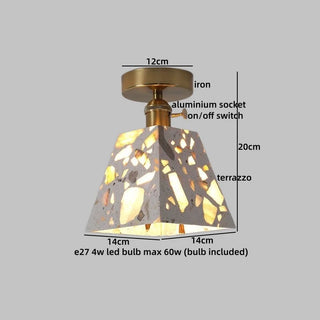 Celako™ Terzola Ceiling Light | Terrazzo Bedroom Lighting
