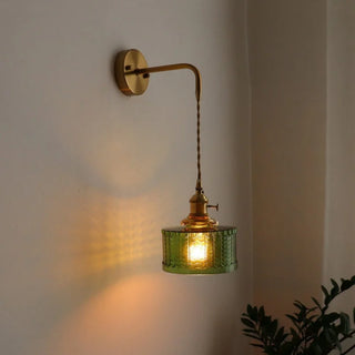 Celako™ Verdira Wall Light | Green Glass Japan Style