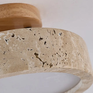 Celako™ Auranite Ceiling Light | Yellow Travertine Living Room Lighting