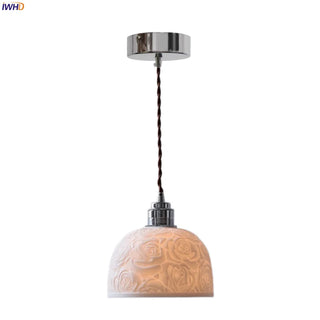 Celako™ Hanabira Pendant Light | White Ceramic Bedroom Lighting