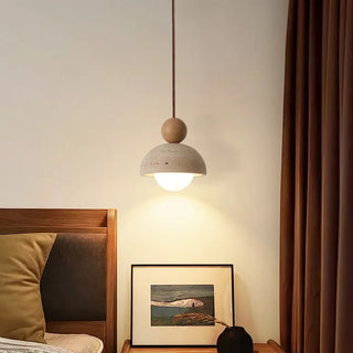 Celako™ Gemmula Pendant Light | Yellow Travertine Living Room Lighting