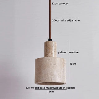 Celako™ Nuvora Pendant Light | Travertine Dining Room Lighting