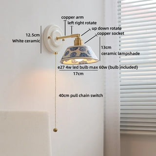 Celako™ Cerona Wall Light | Ceramic Bedroom Lighting