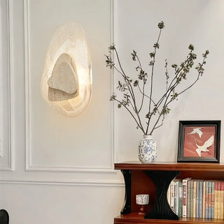 Celako™ Orotrine Wall Light | Yellow Travertine Bedroom Lighting