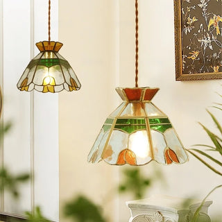 Celako™ Prismora Pendant Light | Glass Tiffany Style Bedroom Lighting