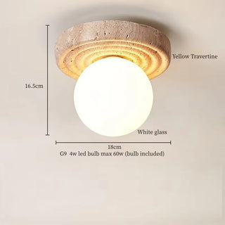 Celako™ Lustone Ceiling Light | Yellow Travertine Kitchen Island Lighting