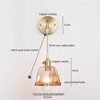 Celako™ Aurivo Wall Light | Copper Glass Living Room Lighting