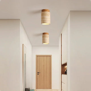 Celako™ Travira Ceiling Light | Travertine Hallway Lighting
