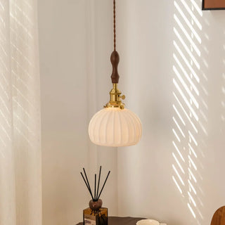 Celako™ Ceralune Pendant Light | White Ceramic Dining Room Lighting