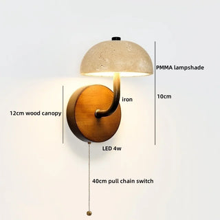 Celako™ Travara Wall Light | Travertine Bedside Lighting