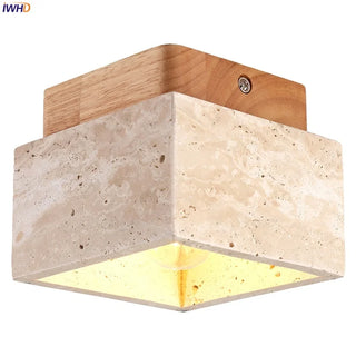 Celako™ Traverté Ceiling Light | Travertine Entryway Lighting