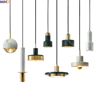 Celako™ Lythos Pendant Light | Marble Copper Dining Room Lighting