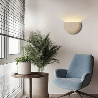 Celako™ Travica Wall Light | Yellow Travertine Bedroom Lighting