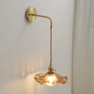 Celako™ Ambrien Wall Light | Amber Glass Living Room Lighting