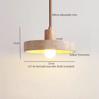 Celako™ Travolo Pendant Light | Yellow Travertine