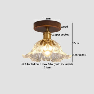 Celako™ Ambria Ceiling Light | Amber Glass Vintage American