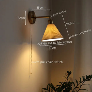 Celako™ Obvara Wall Light | Copper Bedroom Lighting