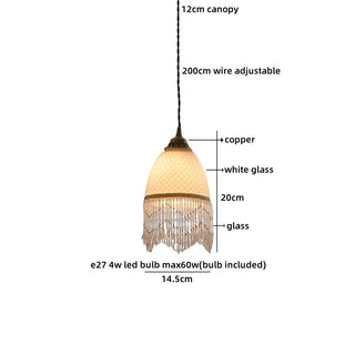 Celako™ Opaline Pendant Light | Glass Dining Room Lighting