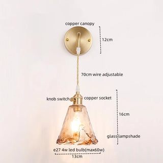 Celako™ Aurivo Wall Light | Copper Glass Living Room Lighting