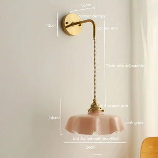 Celako™ Cuprosa Wall Light | Glass Bedside Lighting