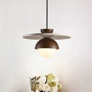 Celako™ Calcina Pendant Light | Yellow Travertine Stone Kitchen Island Lighting
