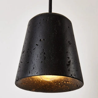 Celako™ Lithica Pendant Light | Black Travertine Dining Room Lighting