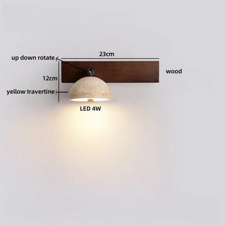 Celako™ Travera Wall Light | Travertine Bedside Lighting